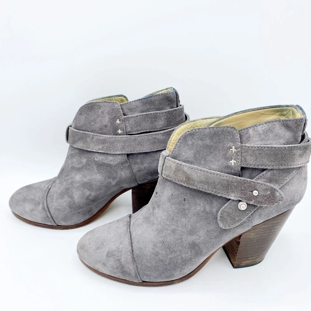 RAG & BONE Grey Suede Harrow Bootie
